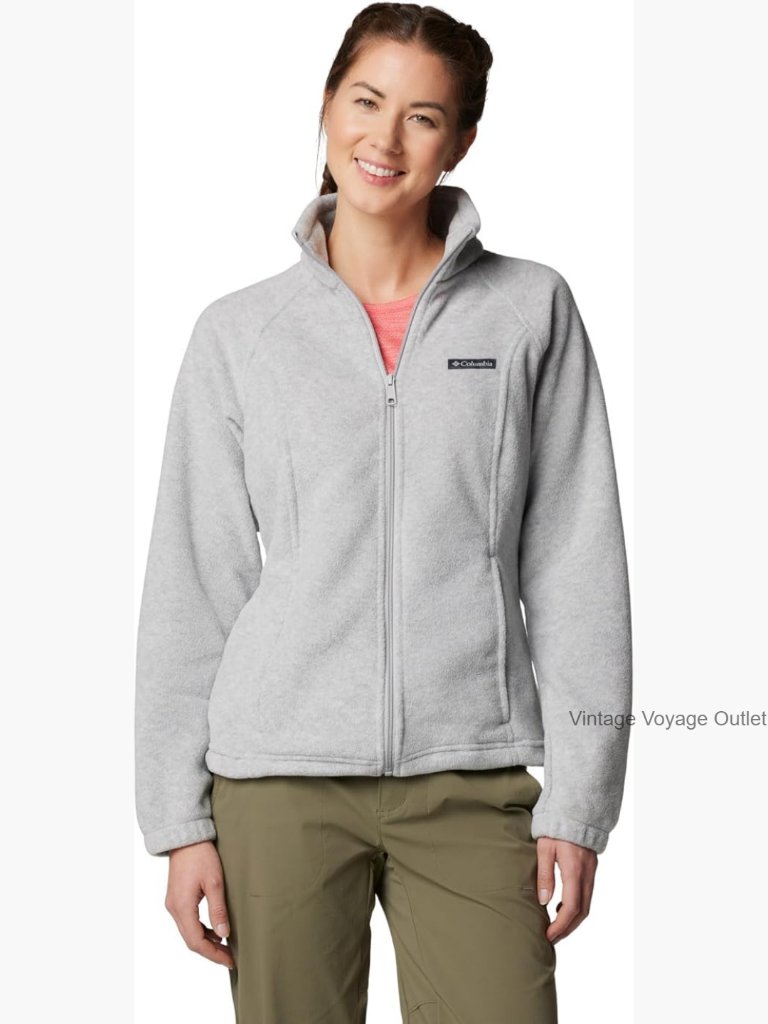 Fitted Fleece Jacket With Zippered Pockets, Long Sleeve, Polyester